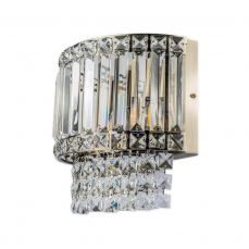 ISLA 3 Light Wall Light Antique Brass with Crystal