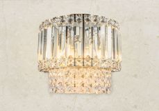 ISLA 3 Light Wall Light Polished Chrome with Crystal