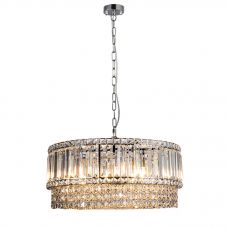 ISLA 9 Light Polished Chrome with Crystal Pendant