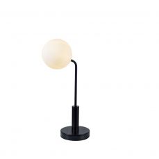 Lando Matt Black Table Light with Opal Ball