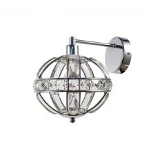 Laura 1-Light Oval Wall Light Polished Chrome