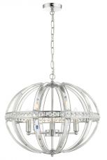 Laura 5 Light Oval Pendant Polished Chrome