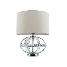 Laura Polished Chrome Crystal Table Lamp