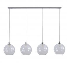 Lewis 4 Light Bar Medium Glass Ball Pendant Polished Chrome