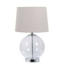 Lewis Polished Chrome Table Lamp with Shade