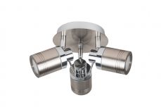 Luxo 3 Light Spot Light Satin Chrome