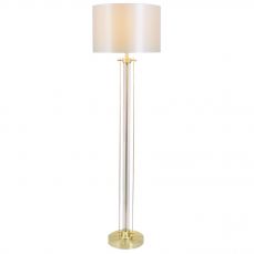 Malone Satin Brass Floor Lamp with Shade