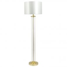 Malone Satin Brass Floor Lamp with Shade