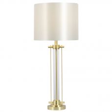 Malone Satin Brass Table Lamp with Shade