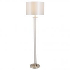 Malone Satin Chrome Floor Lamp with Shade