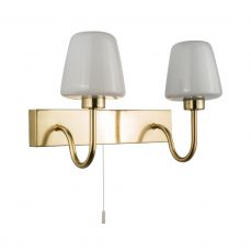 Marina IP44 Double Satin Brass Wall Light