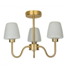 Marina IP44 3 Light Ceiling Satin Brass