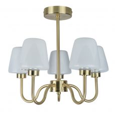 Marina IP44 5 Light Ceiling Satin Brass