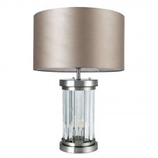 Pandora 2 Light Crystal Table Lamp Satin Chrome