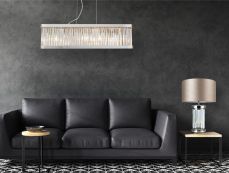 Pandora 2 Light Crystal Table Lamp Polished Chrome