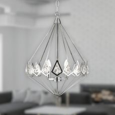 Paragon 3 Light Crystal Pendant Polished Chrome