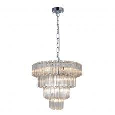 Pierre 11  Light Polished Chrome Crystal Ceiling Pendant