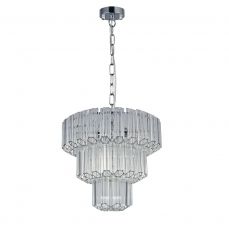 Pierre 7 Light Polished Chrome Crystal Ceiling Pendant