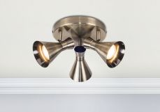 Pixar 3 Light Spot Light Antique Brass