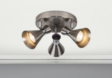 Pixar 3 Light Spot Light Satin Chrome