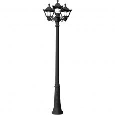 Ricu Bisso Golia Black Clear E27 3 Light Large Post