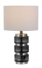 Rolex Smoked Crystal Table Lamp with Shade