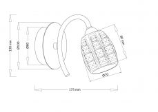 ROMO1 Wall Lights Technical Drawing