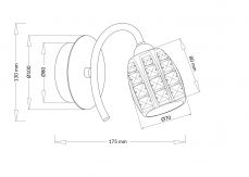 ROMO1 Wall Lights Technical Drawing