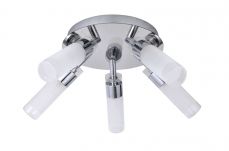 Saturn 5 Light Bathroom Ceiling Light Polished Chrome