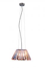 Senza 1 Light Antique Brass, Amber Crystal Pendant Light On