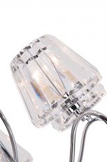 Senza 3 Light Polished Chrome Close up Crystal Shade