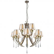 Sophia 12 Light Crystal Ceiling Light Antique Brass