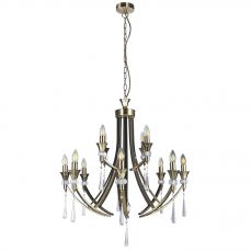 Sophia 12 Light Crystal Ceiling Light Antique Brass