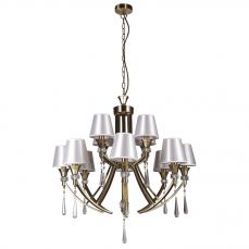 Sophia 12 Light Crystal Ceiling Light Antique Brass