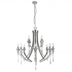 Sophia 12 Light Crystal Ceiling Light Satin Chrome