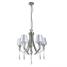 Sophia 5 Light Crystal Ceiling Light Satin Chrome