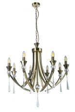 Sophia 8 Light Crystal Ceiling Light Antique