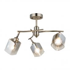 Taylor 3 Light Antique Brass Semi Flush