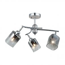 Taylor 3 Light Polished Chrome Semi Flush