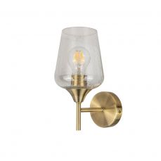 Vino 1 Light Antique Brass Wall Light