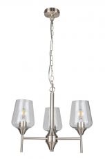 Vino 3 Light Satin Chrome Ceiling Light