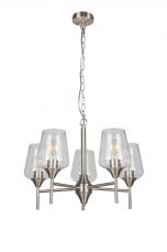 Vino 5 Light Satin Chrome Ceiling Light