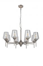 Vino 8 Light Satin Chrome Ceiling Light