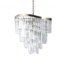 Waverly 12  Light Crystal Pendant Satin Brass