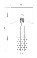 Whiskey Amber Cut Glass Table Lamp c/w Shade Spec