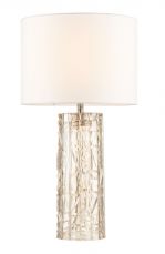 Whiskey Amber Cut Glass Table Lamp with Shade