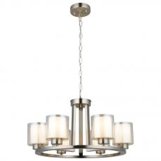 Yara 6 Light Satin Chrome Pendant