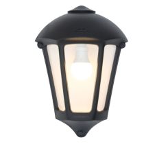 GIULIO Black Clear E27 Half Wall Light