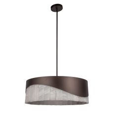 Hamilton 6 Light Dark Bronze with Spanish Alabaster Stone